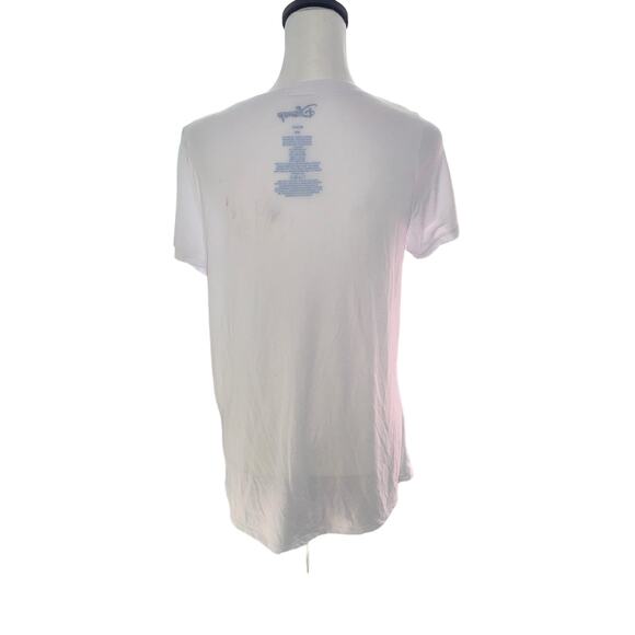 Disney Mickey Mouse Rhinestone Short Sleeve top Medium White - Picture 3 of 4